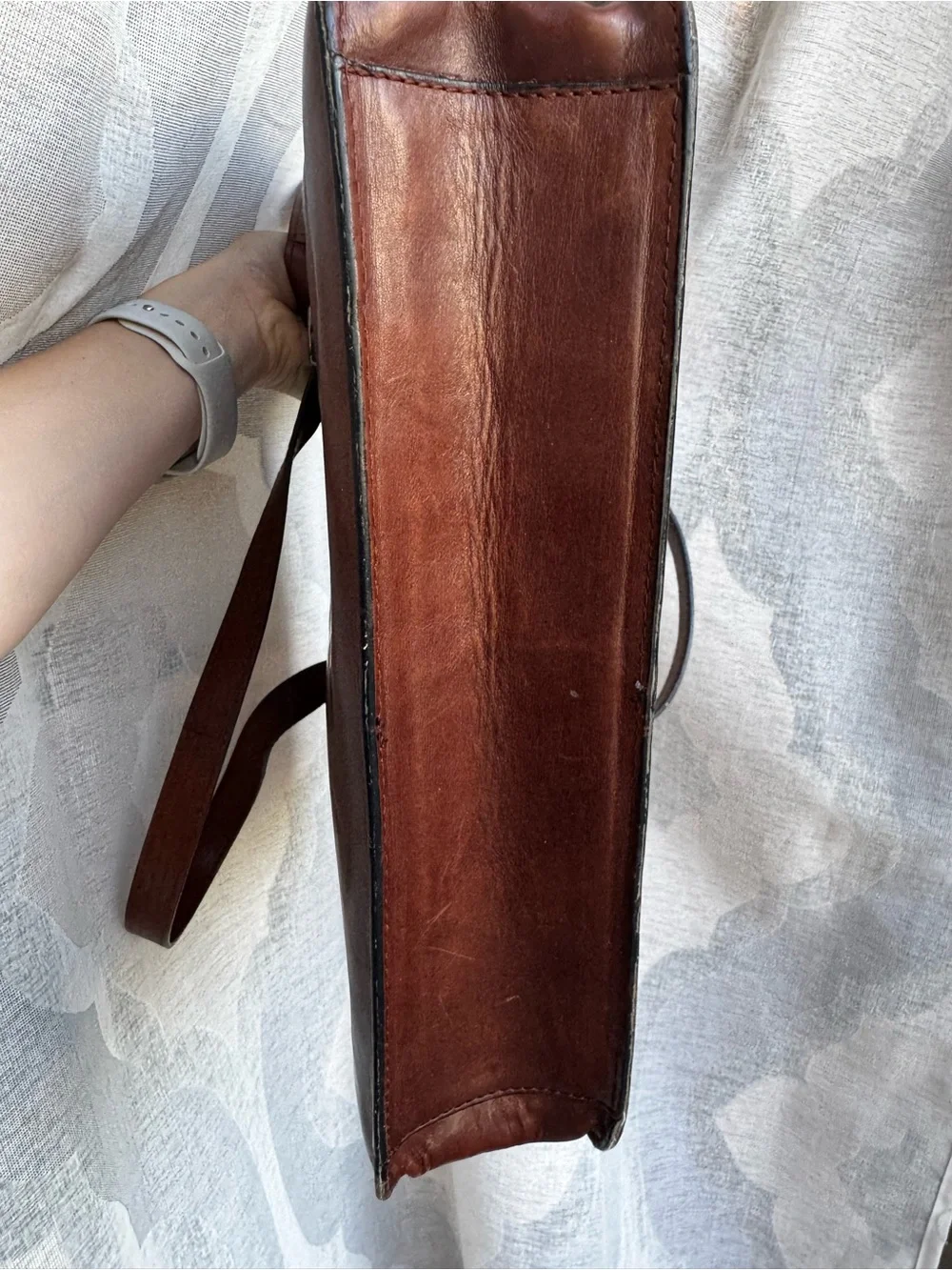 Gianni Conti Brown Leather Shoulder Bag